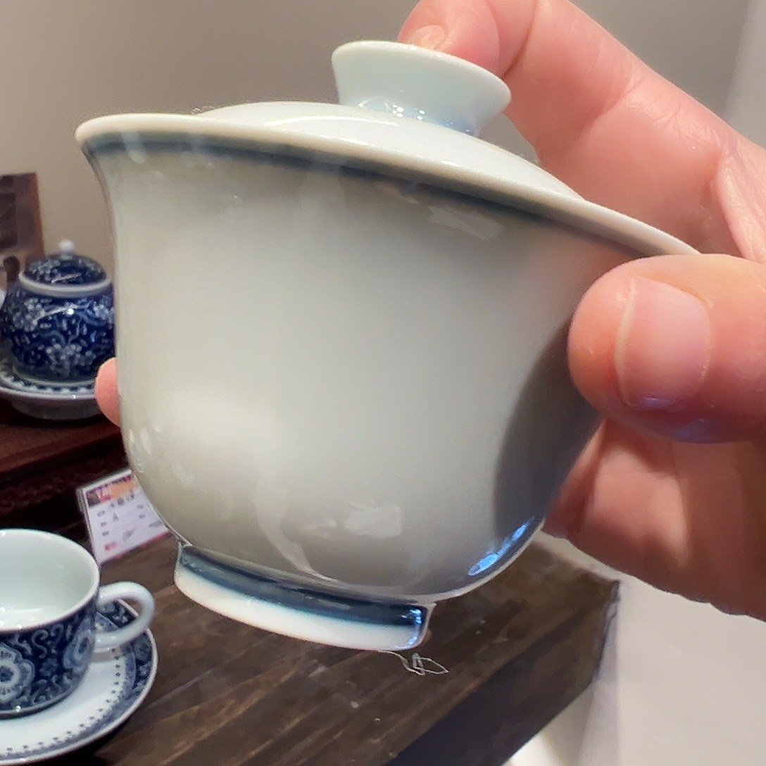 钟家窑柴窑素胎盖碗