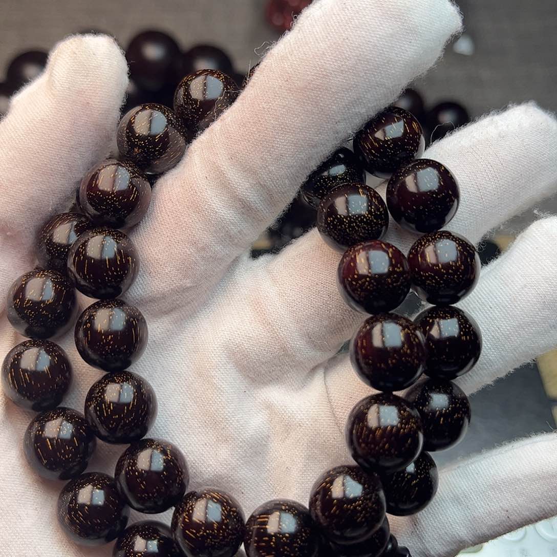 檀香紫檀（小叶紫檀）1.2双圈爆满金星