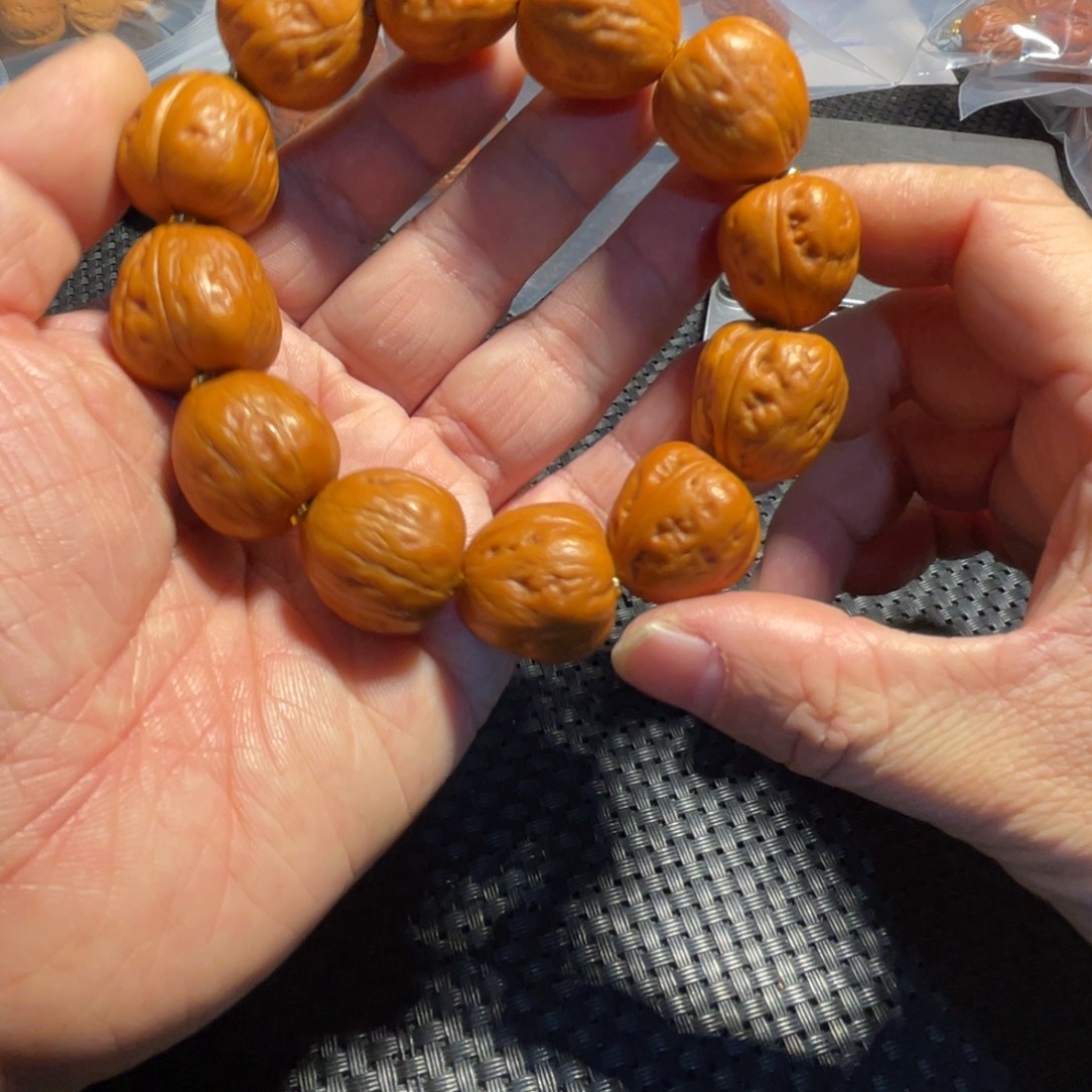 文玩核桃手串三角金蟾20