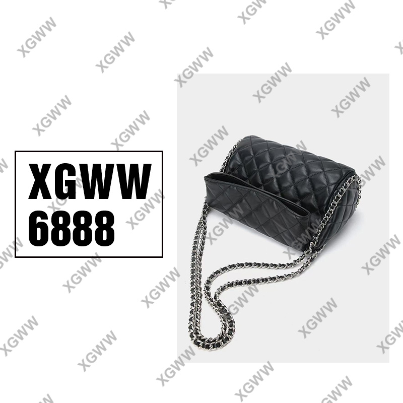 高端定制 2档 中古hobo链条包 2350黑