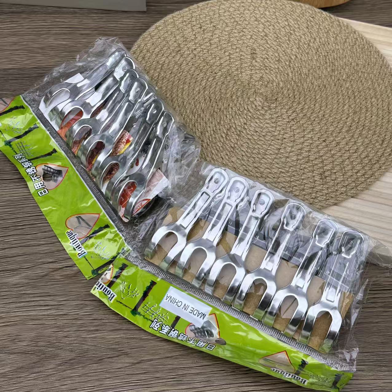 全钢大号晾衣固定夹子12个家用厨房必备轻奢现代高级感【汤家限定】