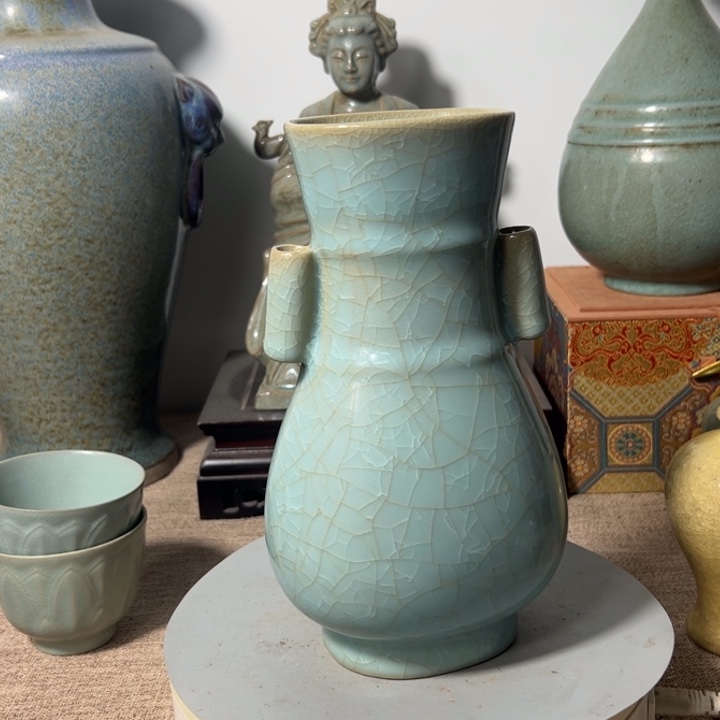 摆件汝官窑冰裂纹沙尔平