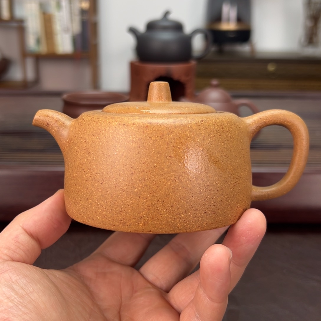 紫砂茶壶黄金段井栏180毫升