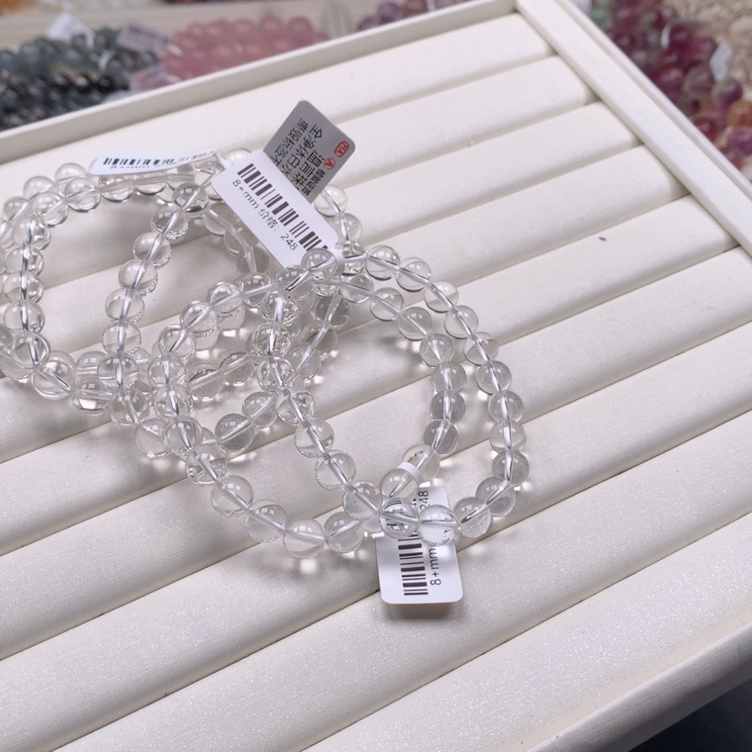 紫晶手链未镶嵌多样性发一白水8，A2