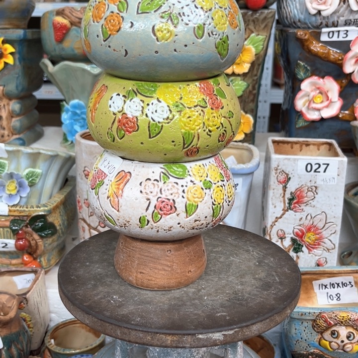 紫砂花盆粗陶材质多肉陶瓷花盆