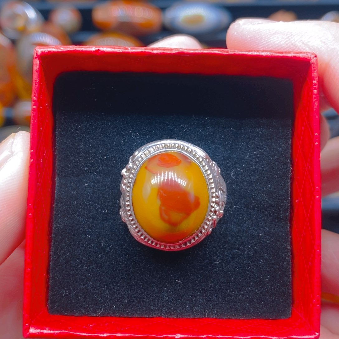 玛瑙/玉髓颈饰足银镶嵌