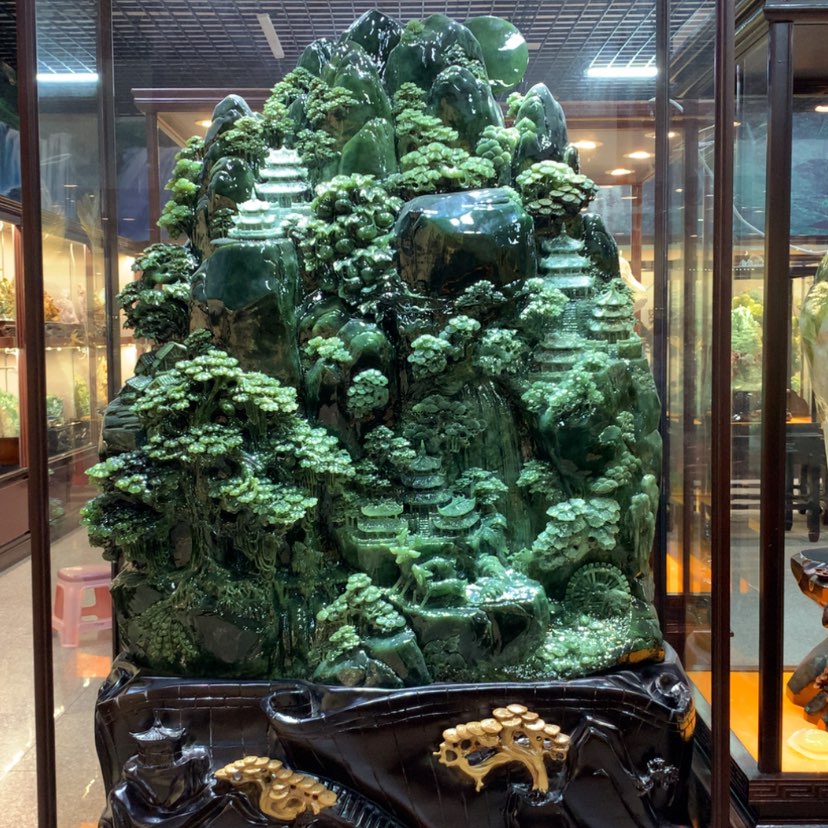 【闪购商品】蛇纹石玉摆件覆膜未镶嵌