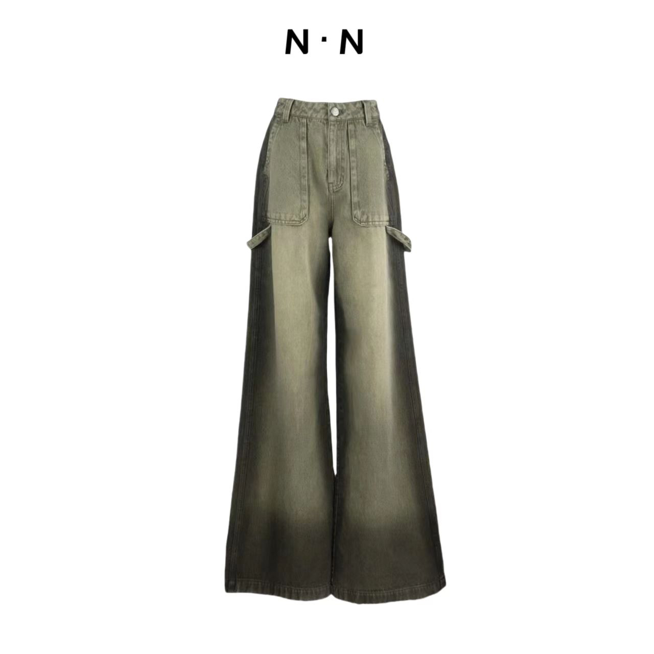 吉美•原创设计师款高级新款做旧牛仔裤