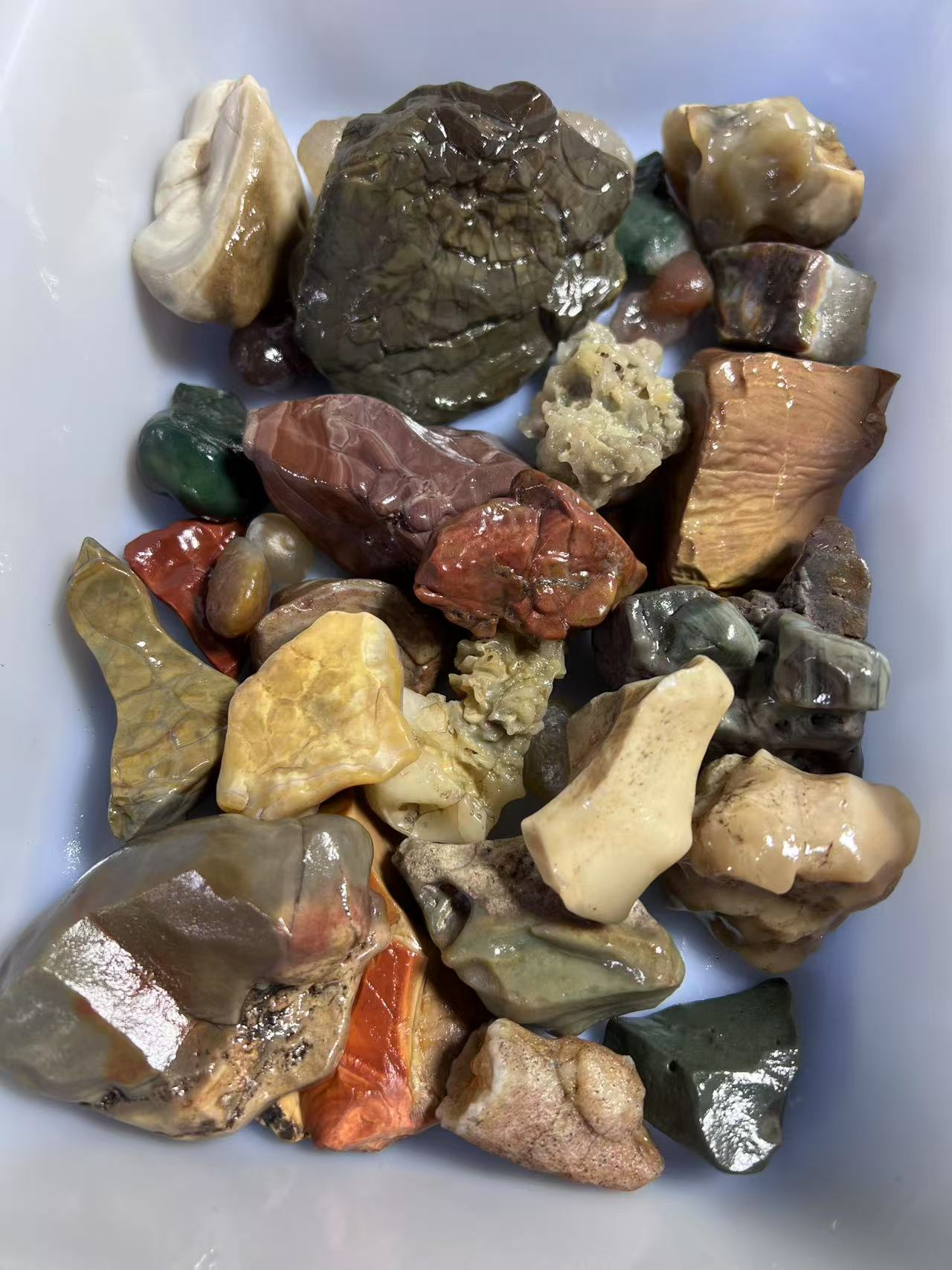 阿拉善戈壁原石 手把件 糖心 彩石 直播链接30包邮偏远除外