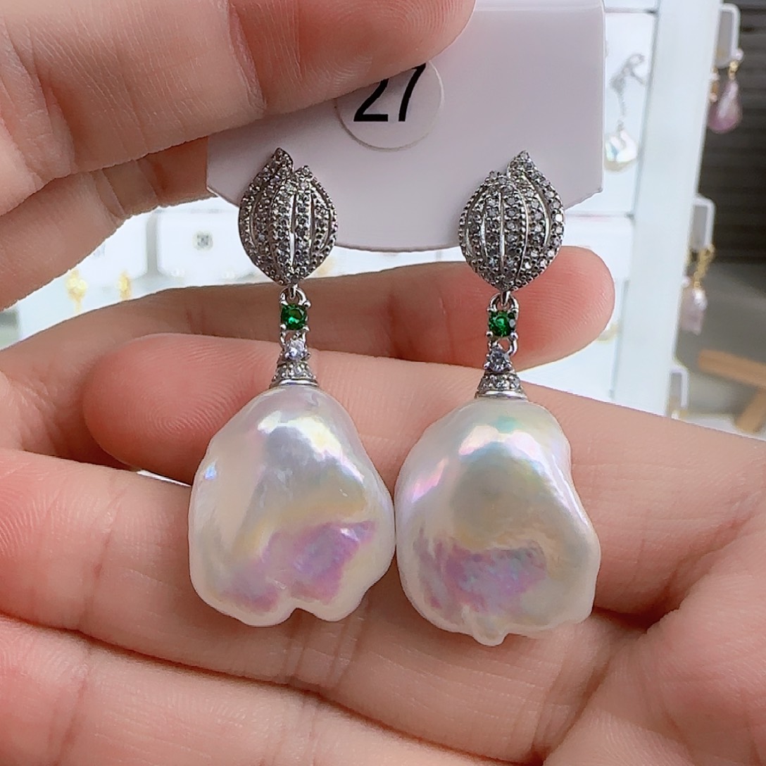 淡水珍珠耳饰未镶嵌若*