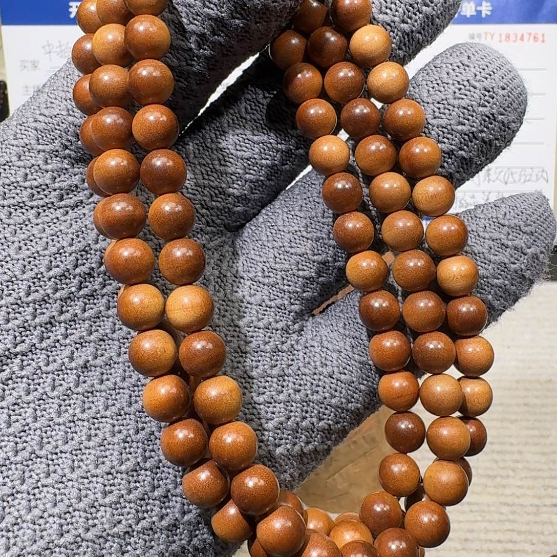 檀香木手串/手链焦糖奶甜横纹黑肉沉水0.8
