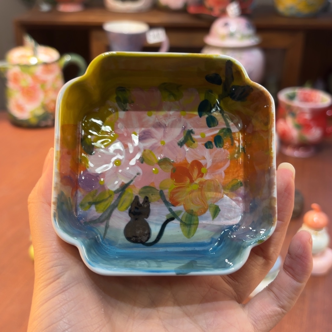 摆件景德镇手绘高温釉下彩陶瓷茶具