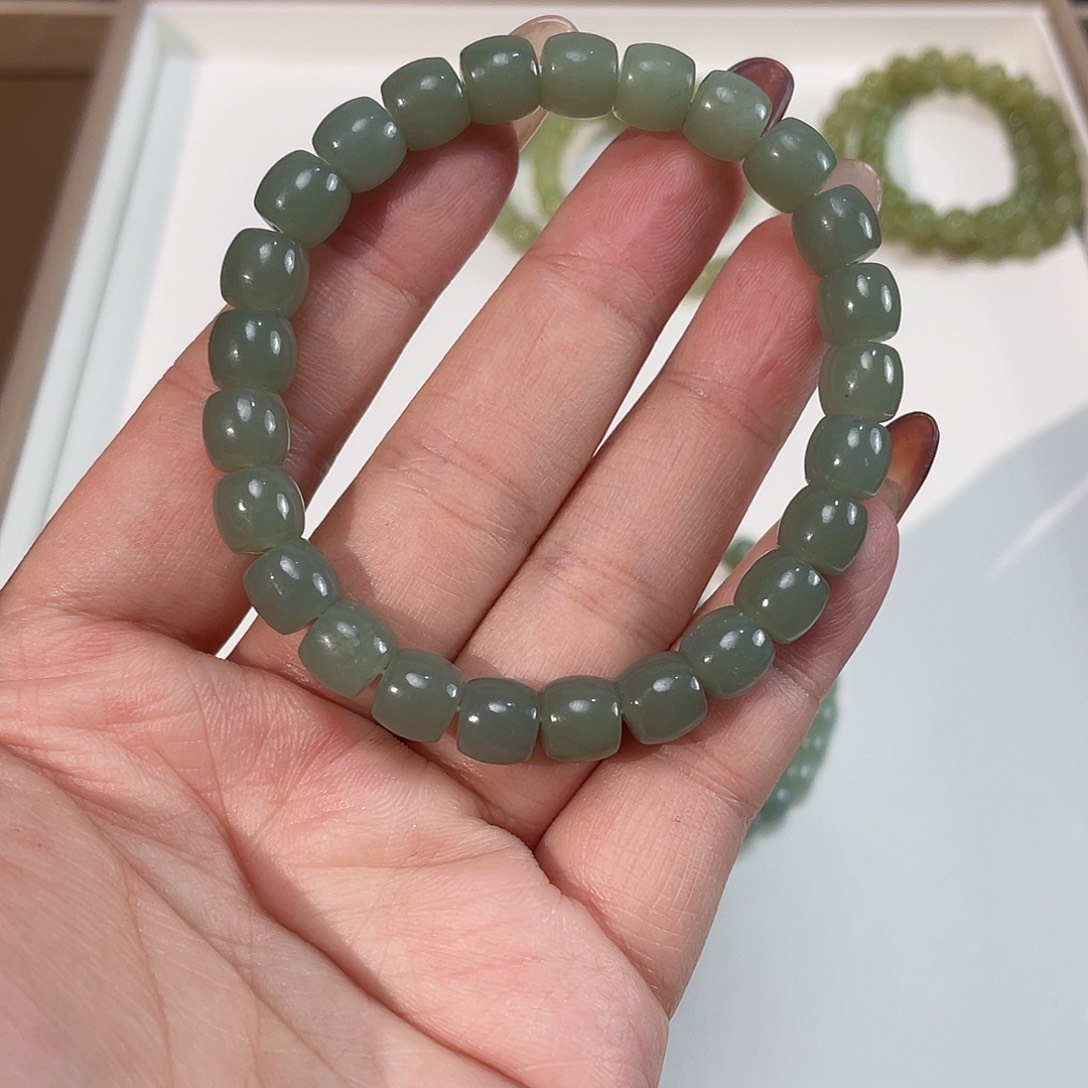 和田玉手链未镶嵌8.0