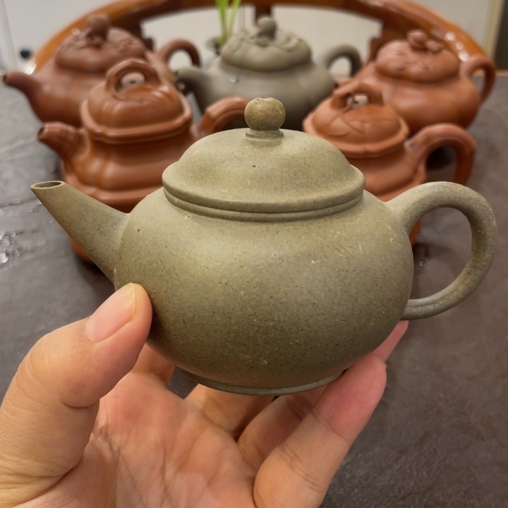 茶壶紫砂水平壶黄金段