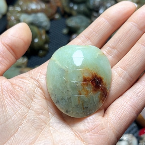 白玉菩提吊坠摆件