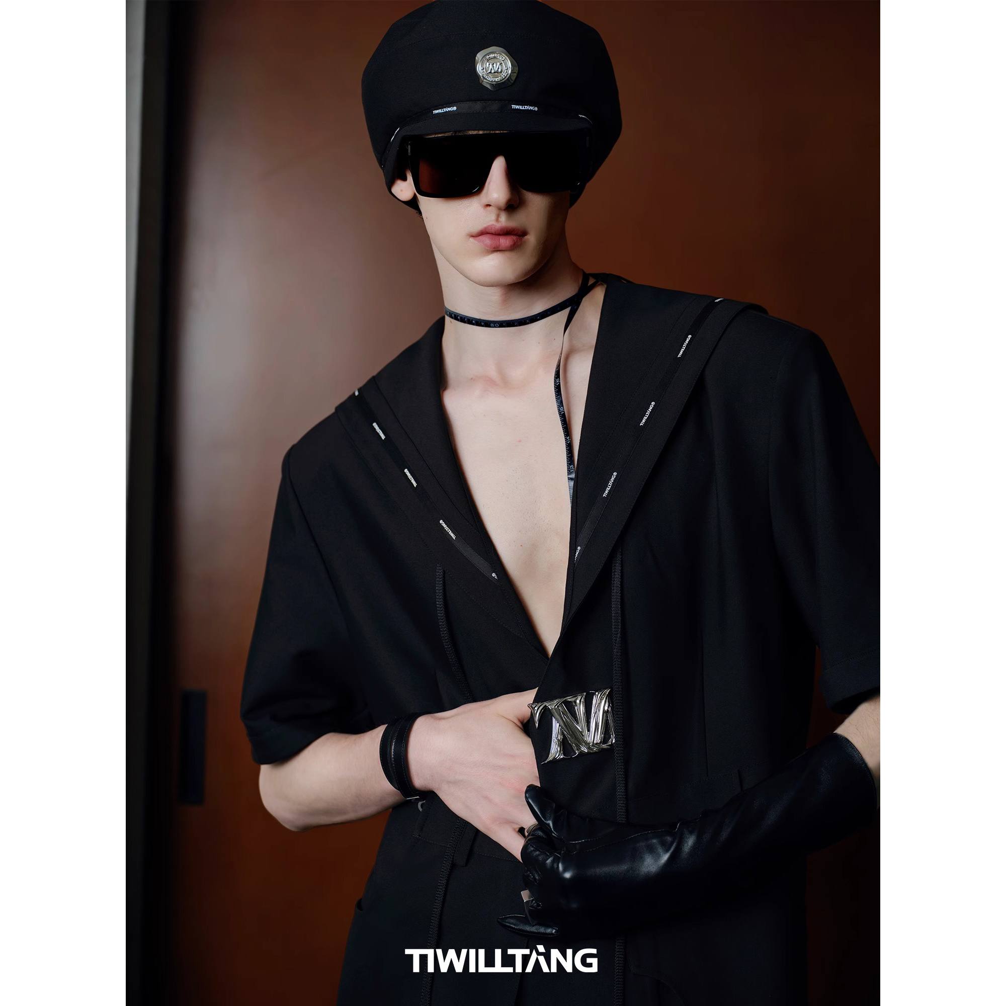 TIWILLTANG启世录“源漆置首”弧形火漆水手帽设计感贝雷帽