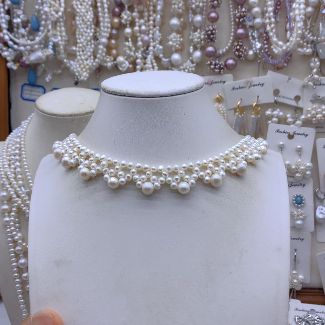 期***。合金淡水珍珠项链耳饰