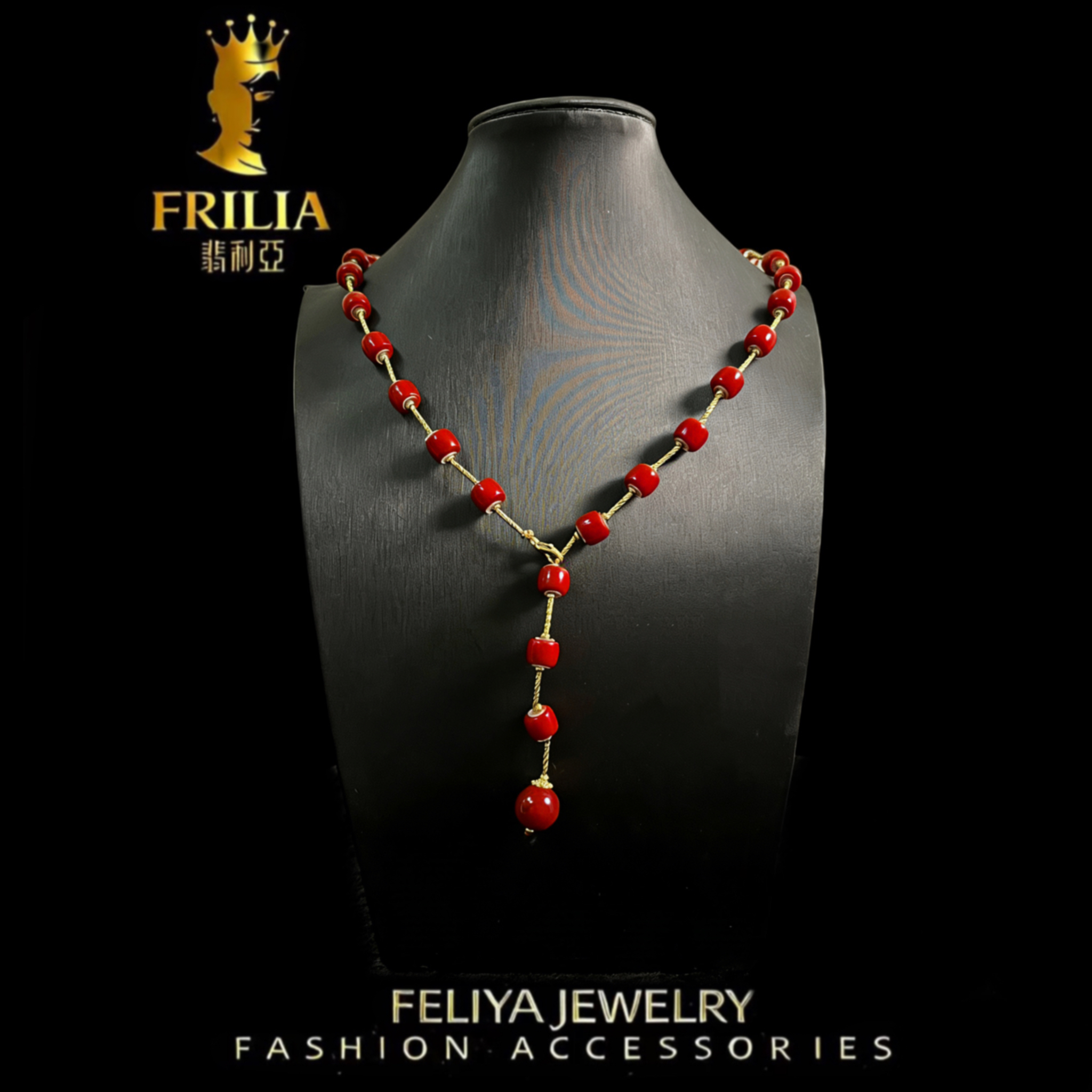 铜合金项链 【叙饰珠宝】设计师手作深海之宝8mmy字项链一-101177