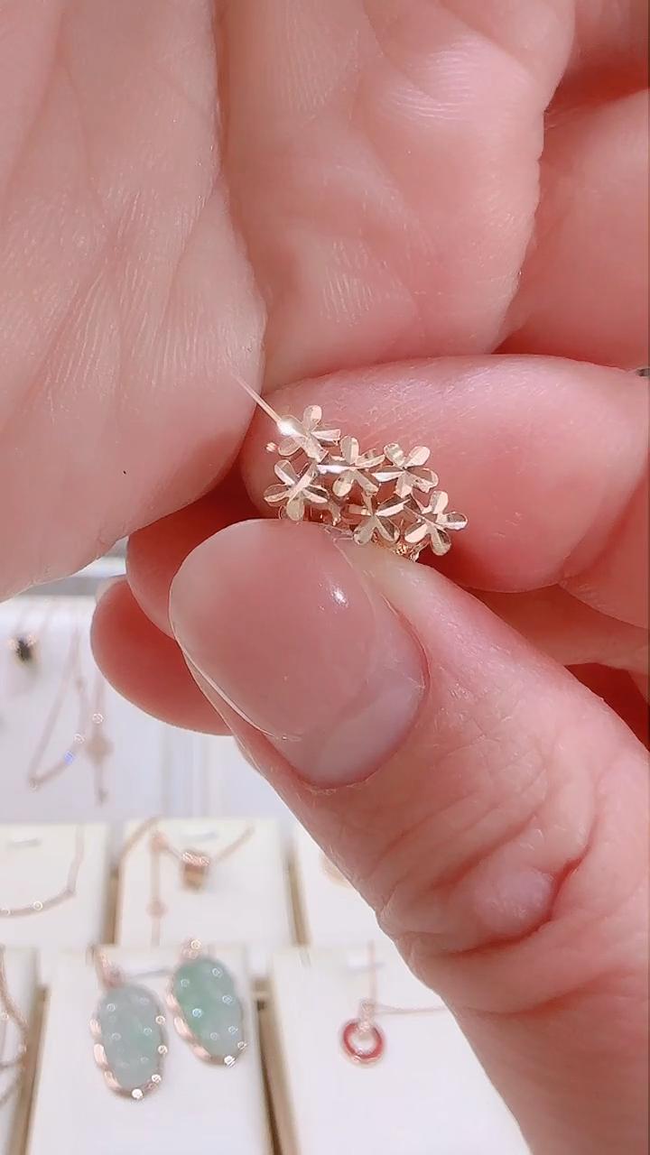 18K金樱花耳饰（精工）