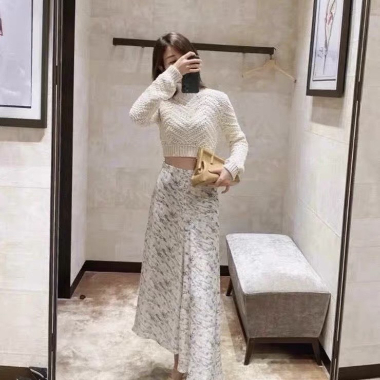 99新 FENDI/芬迪 D500225/秀款大理石花纹半裙/40码