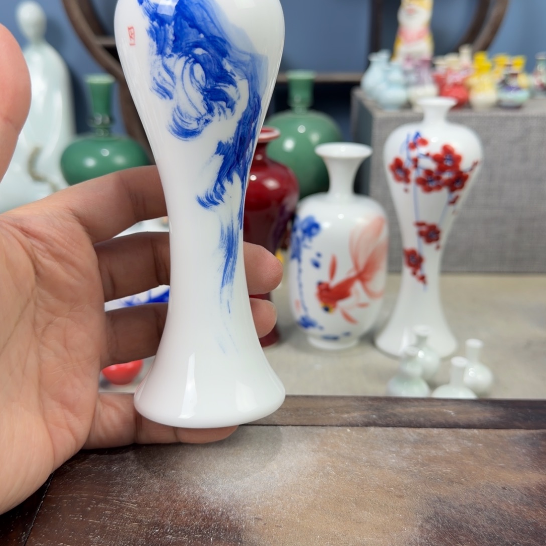 陶瓷手工小花器摆件