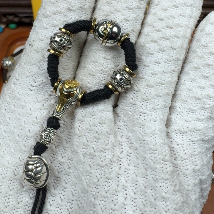 铜铁合金类鎏金色三通套装