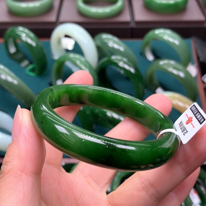 未镶嵌手镯和田玉（碧玉）恩*福
