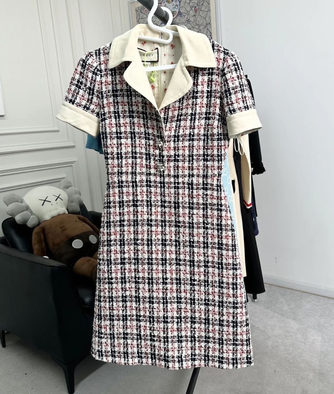 95新 GUCCI/古驰  aa1042 编织连衣裙 38码 95新