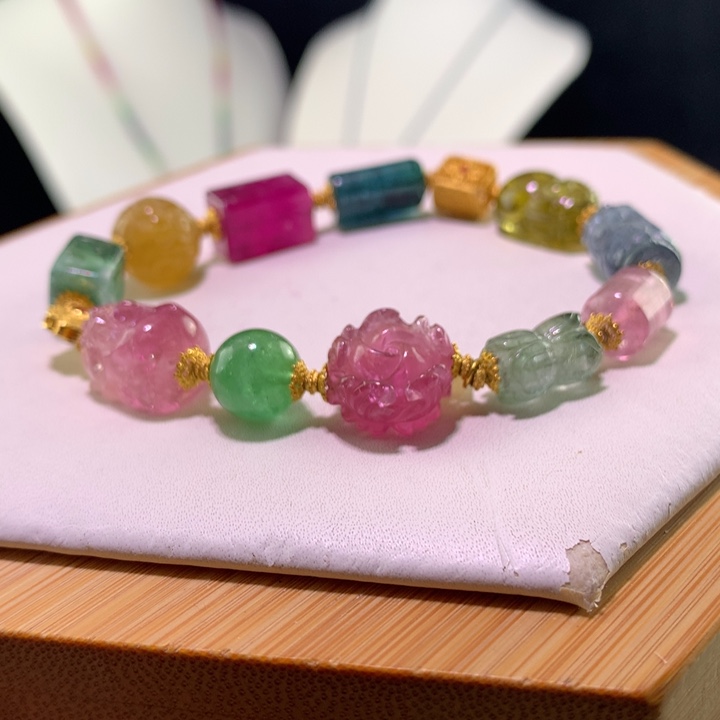 双色碧玺手链未镶嵌