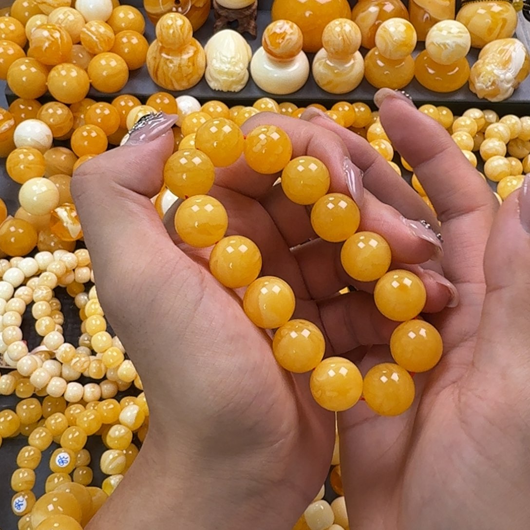 蜜蜡未镶嵌珠宝奇石15mm