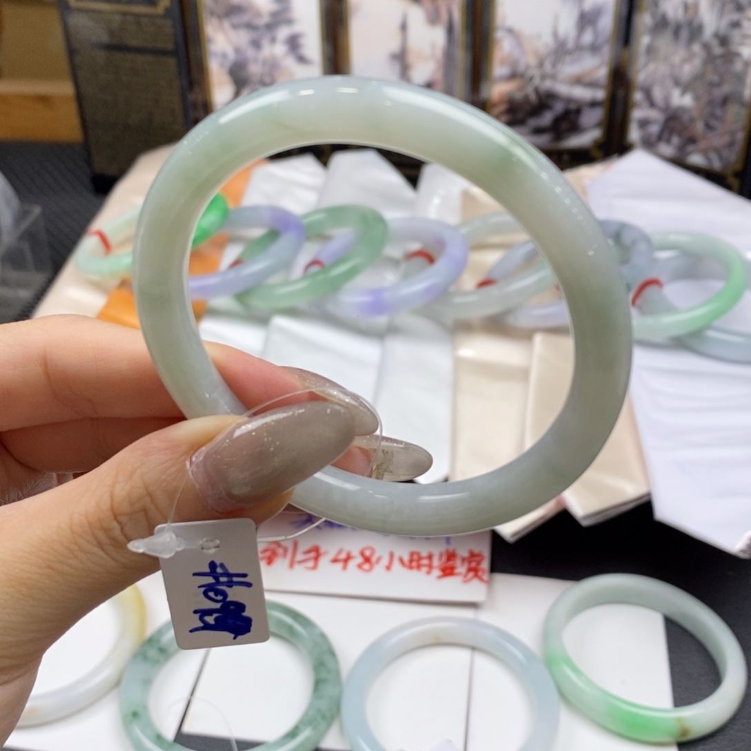 翡翠未镶嵌手镯56-58