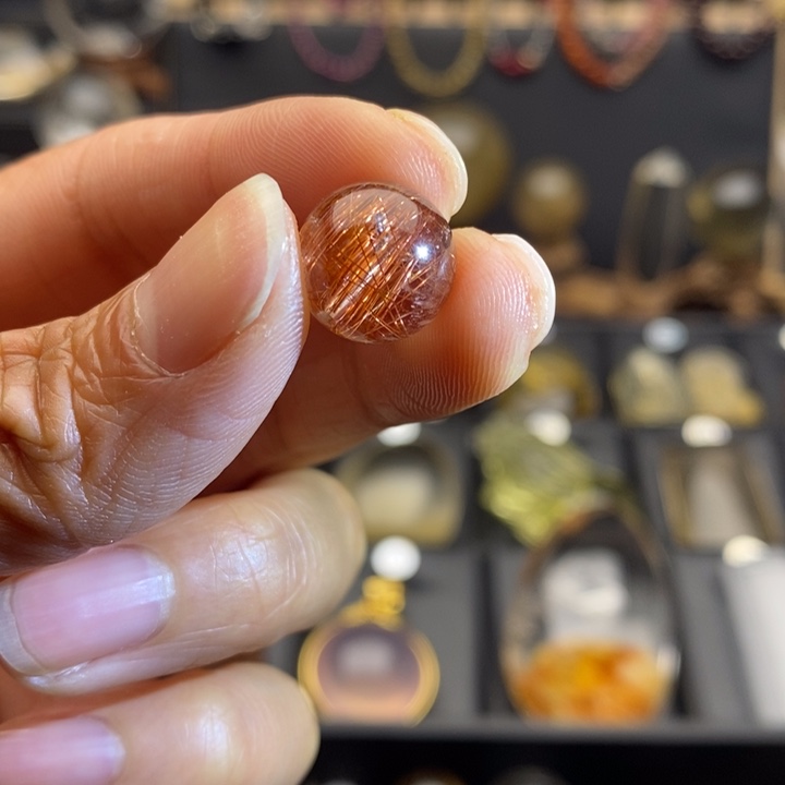 铜发晶球未镶嵌水晶