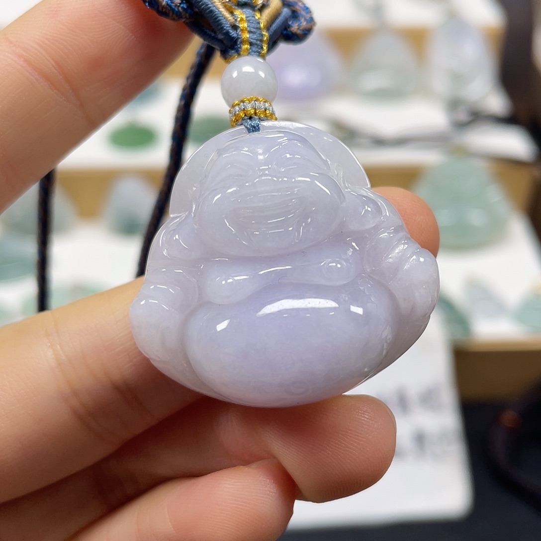翡翠未镶嵌颈饰天然翡翠佛公吊坠一件37号