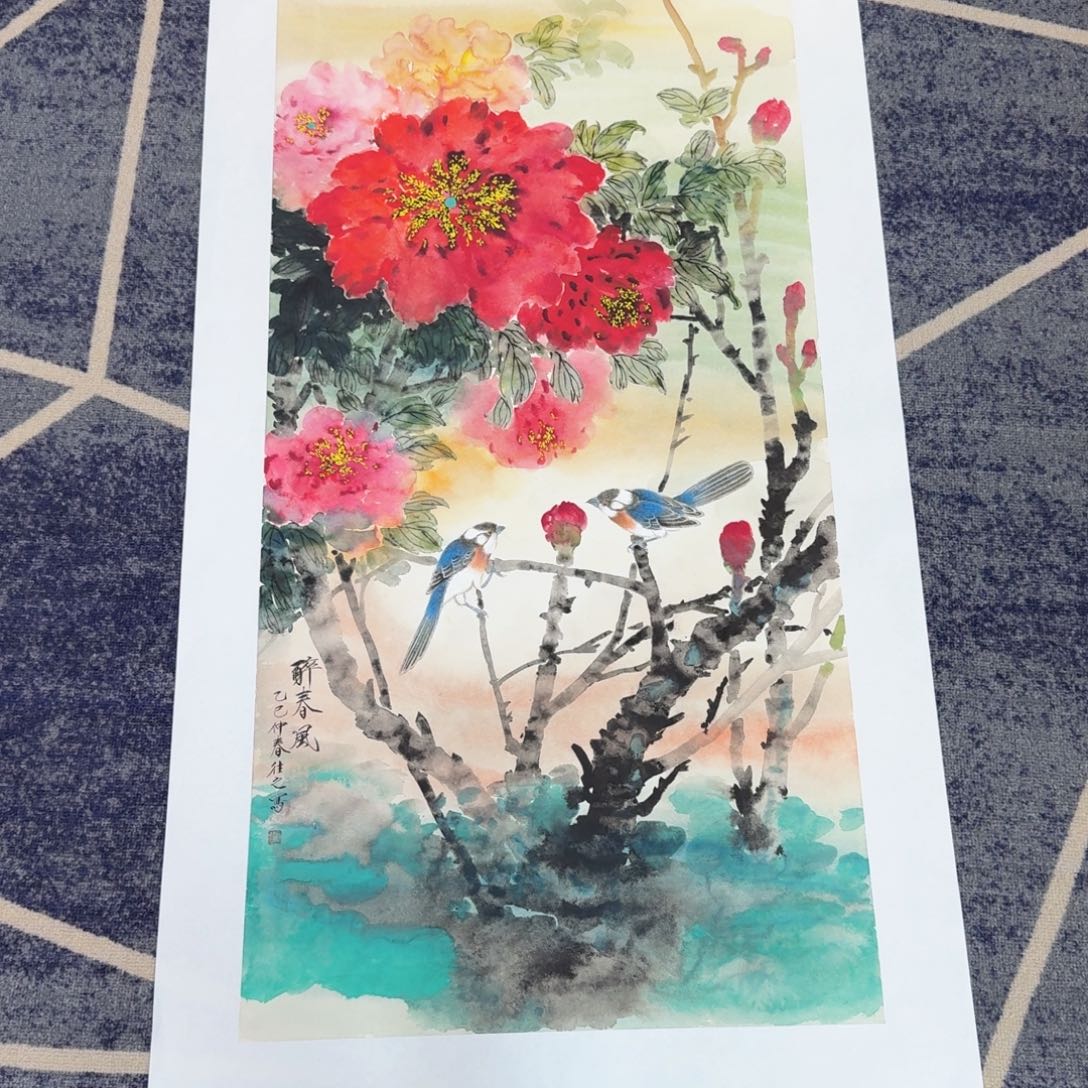 国画国画作品山水花鸟纯手绘