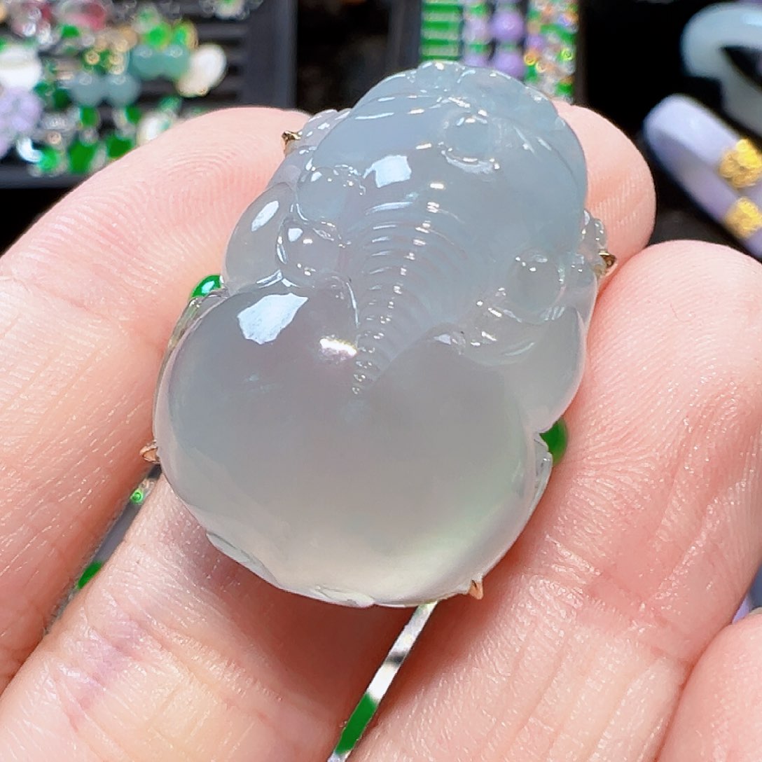 翡翠戒指18K金镶嵌签收后24小时鉴赏期