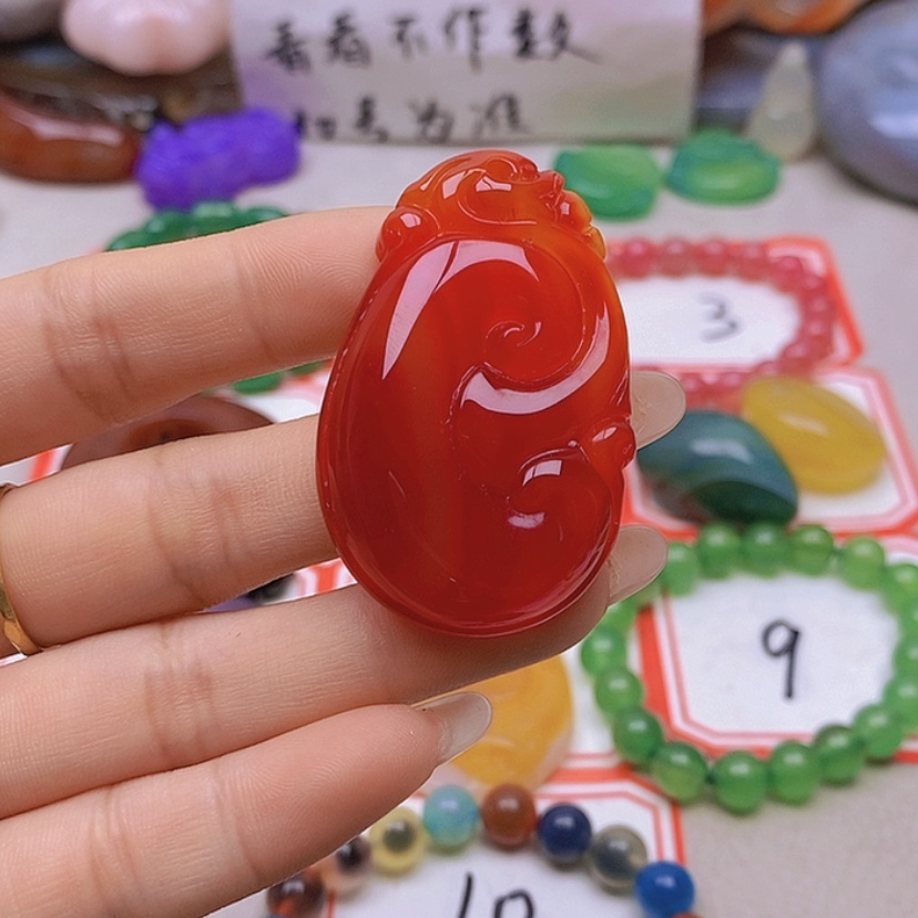 【闪购商品】未镶嵌玛瑙/玉髓珠宝半成品轻****山