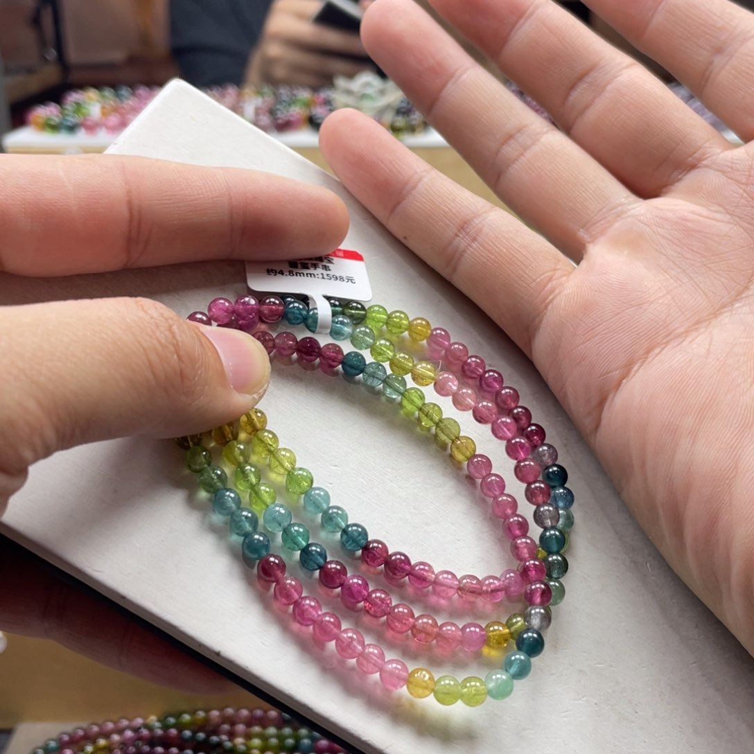 碧玺手串未镶嵌4.8mm.mmmmmmmmm