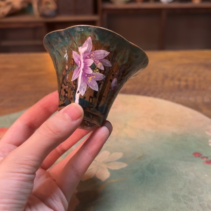 柴烧纯手工手绘陶瓷