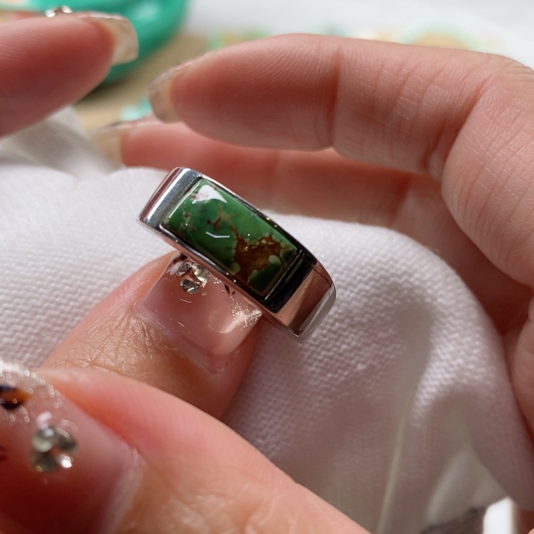 绿松石颈饰银S925镶嵌