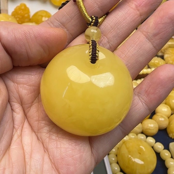 蜜蜡未镶嵌毛衣链天然蜜蜡