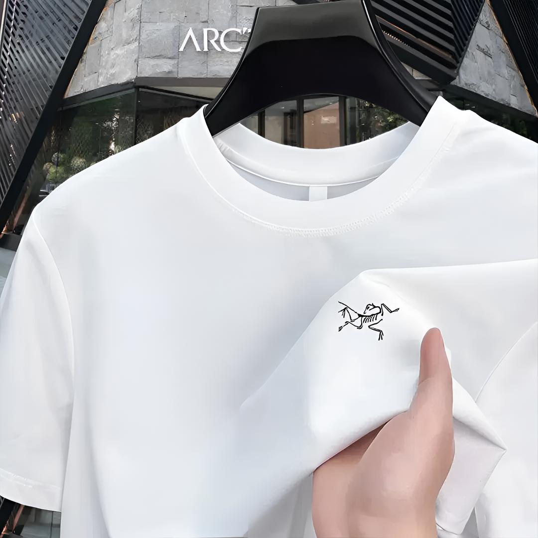 【撤柜清仓】正品始祖新款刺绣鸟男士短袖T恤大牌纯色半袖体恤潮