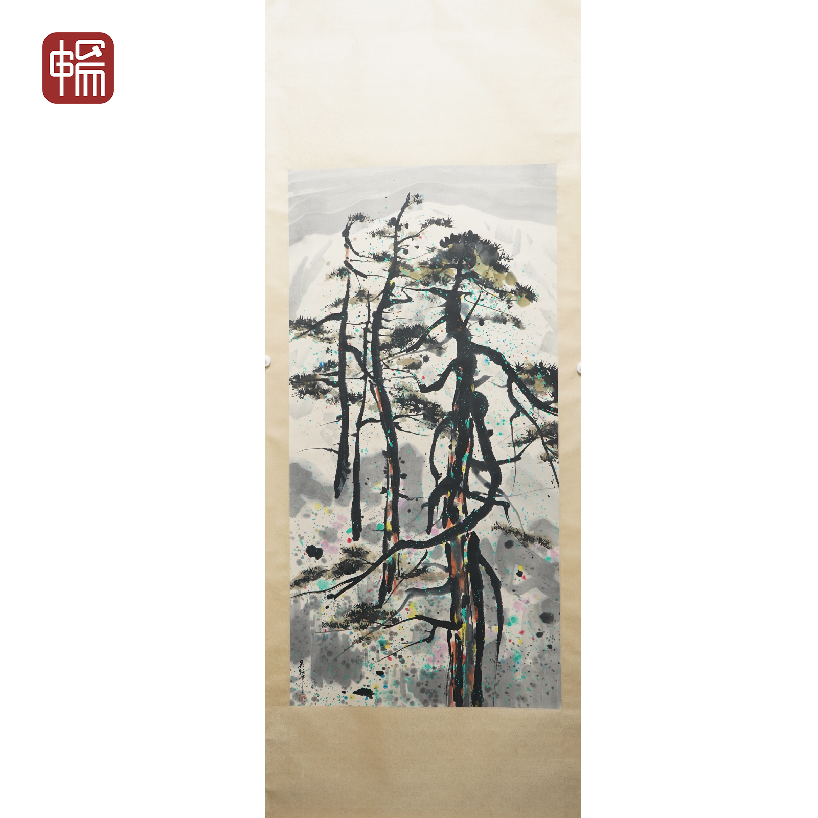 T966 松风霞立 67*134(8.08) 纸本立轴 FL