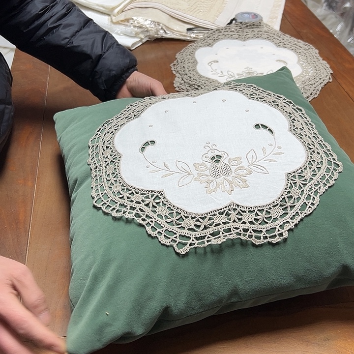 毛绒亚麻棉161-30厘米圆