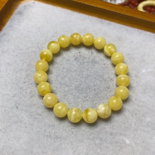 蜜蜡裸石未镶嵌手串