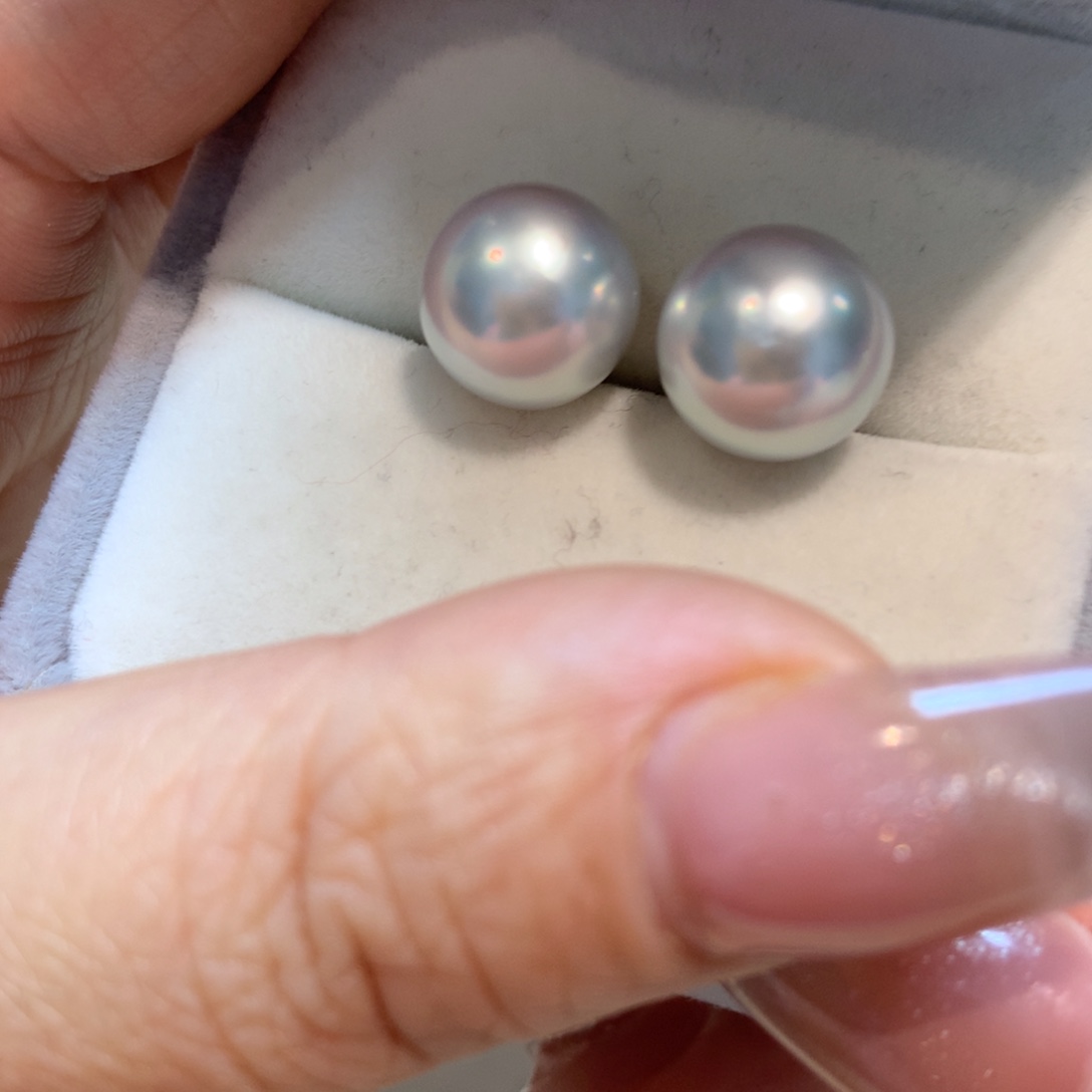 海水珍珠耳饰18K金镶嵌