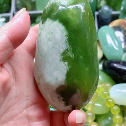 蛇纹石玉未镶嵌手把件