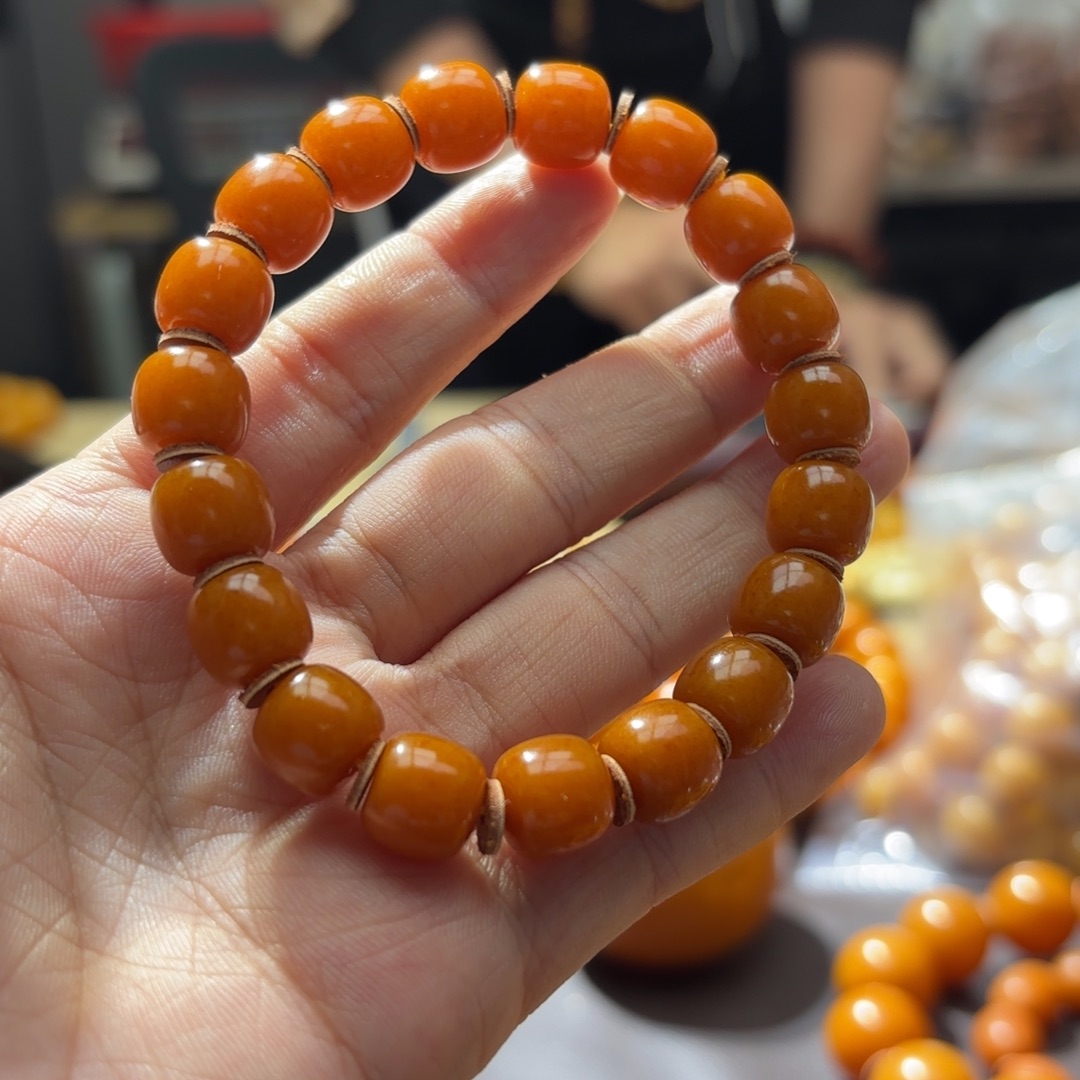 琥珀未镶嵌裸石10直切老型手串多样性发其一