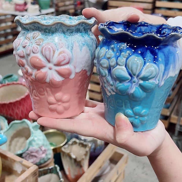 有孔，凑单福利满10元发货陶瓷多肉花盆！