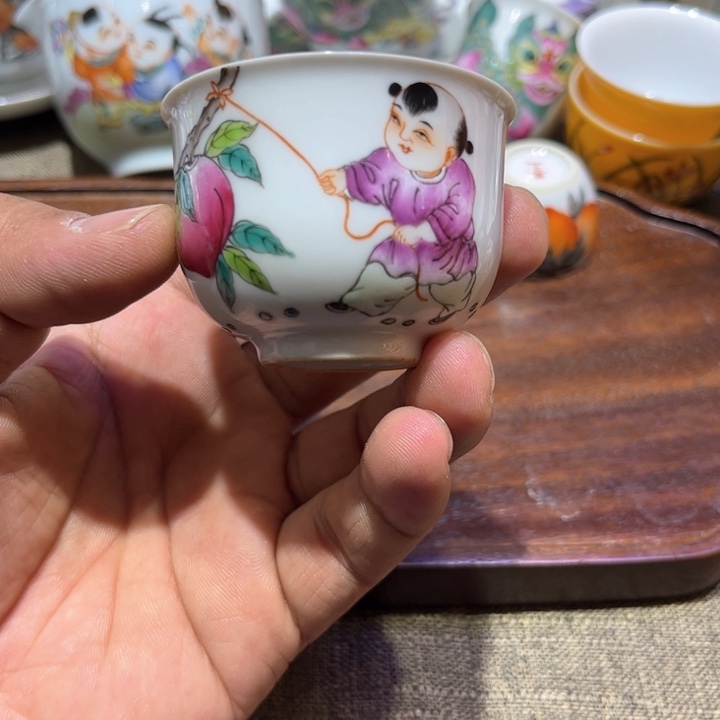 纯手绘精品盖碗杯