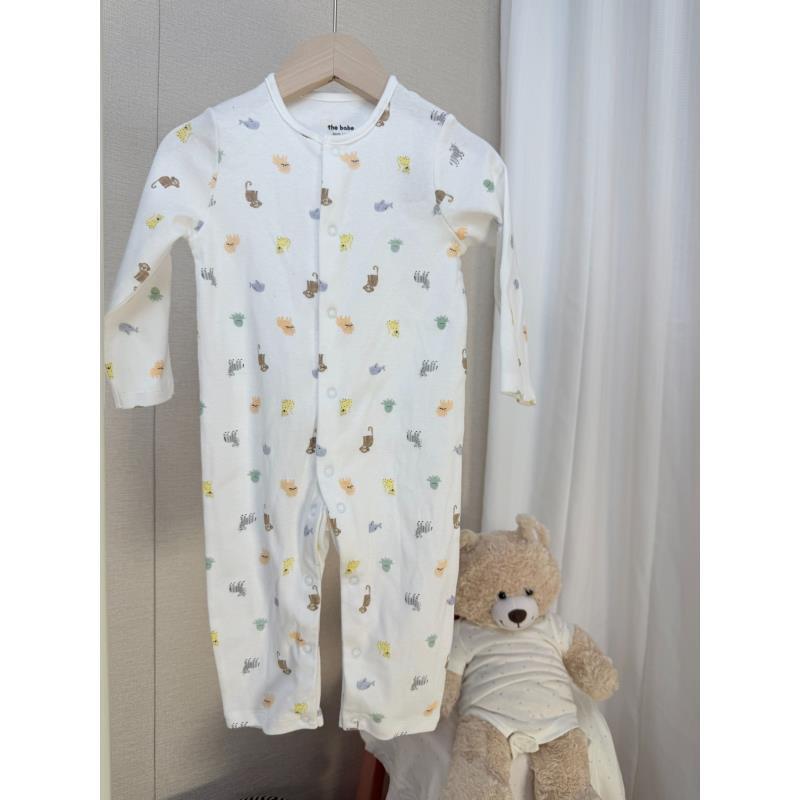 【thebabe】纯棉翻转动物婴童长袖长裤连体服
